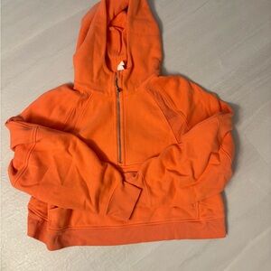 Orange Half-Zip Hoodie
